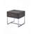 Gray Oak & Chrome Finish End Table