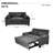 Extra-Large 61-Inch 2-In-1 Fabric Sofa Bed, Double Sofa With Storage Bag, Reinforced Iron Frame, Adjustable Backrest And Cushions, Suitable For Bedrooms, Living Rooms And Outdoor Areas.-311237953-311238013