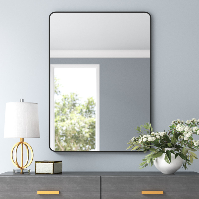 Miroir pleine longueur Destefano Essence, Noir, 41 po x 30 po