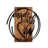 Decorative Wooden Wall Accessory, Walnut & Black, 21.7 x 22.4 inches | 100% Solid Wood (Thickness: 1.2 inches) & Durable Metal (Thickness: 0.06 inches) | Perfect for Home Decor, Unique Texture & Color Variations