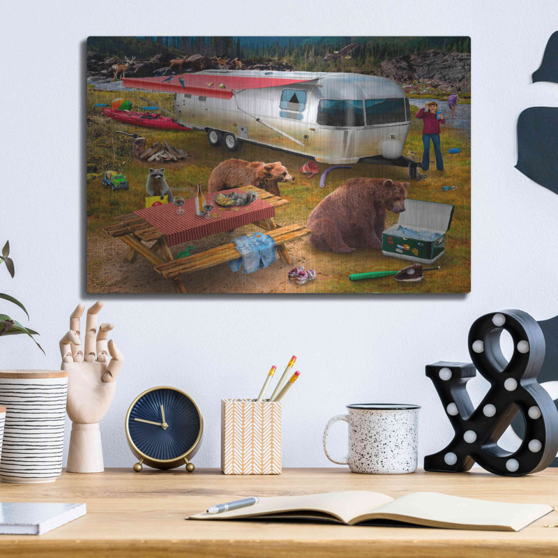 «Camping Bandits» par Chris Dobrowolski, H 12 po x l 16 po