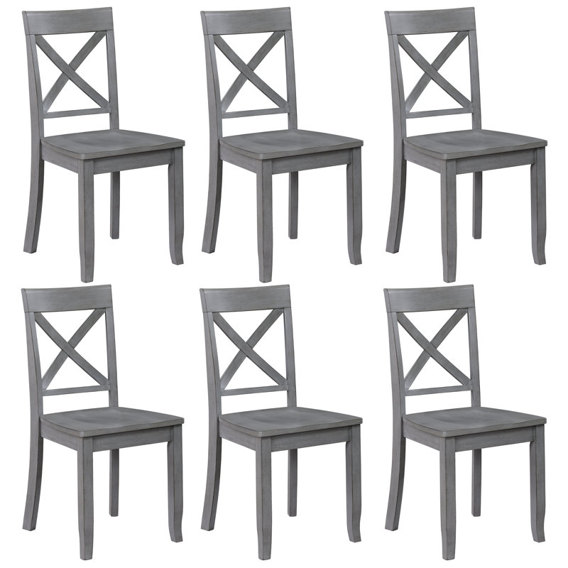 Chaises de salle à manger Bronxton, Gris, 6