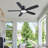 52" Flush Mount Ceiling Fan With Lights And Remote Control, Reversible And 5 Dual-sided Blades-498187537