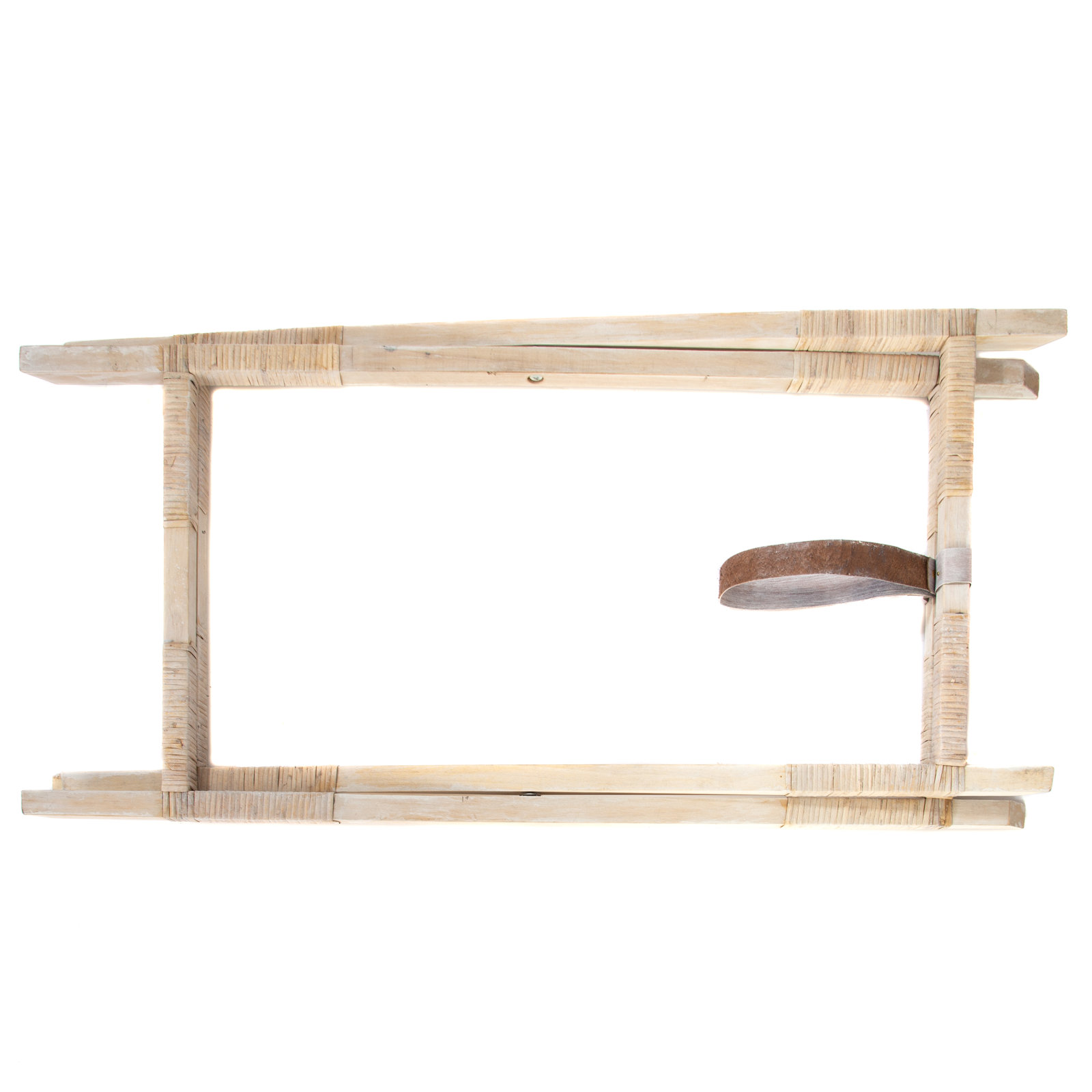 Artifacts Rattan Tray Top End Table, White Wash