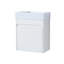 Meuble-lavabo mural 18 po avec lavabo en résine blanche et porte d'armoire à fermeture en douceur 18 po-603375389