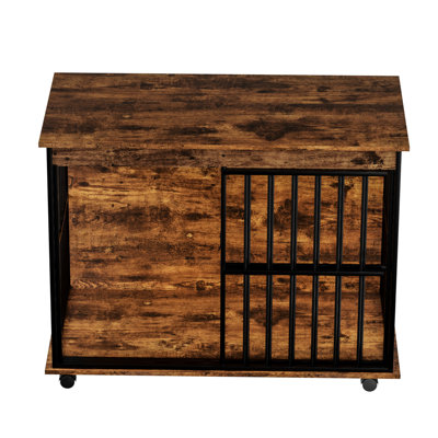 Large Dog Kennel With Tray, Crafted From And Steel, Ideal For Crate Training, Good Ventilation Furniture - Functional Side Table Kennel, Reinforced Metal Structure Stability, Visibility