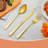 40 Piece Gold And Silverware Set