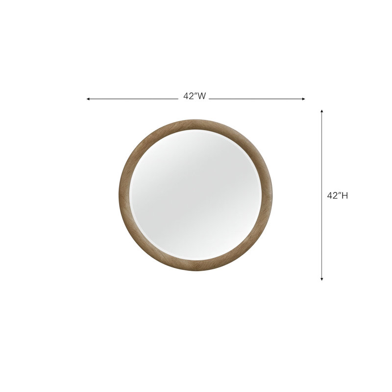Miroir rond English Oak