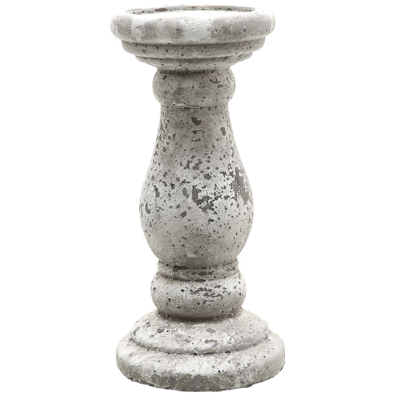 Ceramic Tabletop Pillar, 23cm H x 11cm W x 11cm D, Stone
