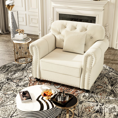 Staciee 41.3 " Velvet Sofa
