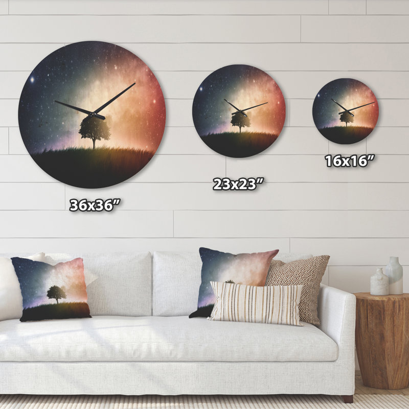 Horloge murale simple en bois, Très grand
