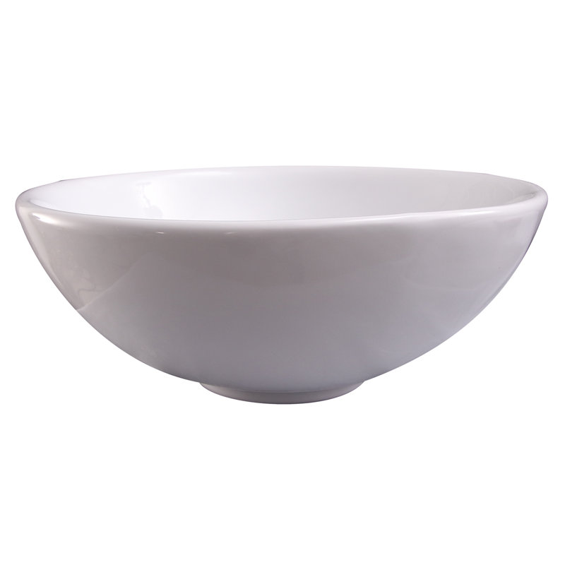 Lavabo de salle de bain vasque circulaire en porcelaine vitreuse Decker