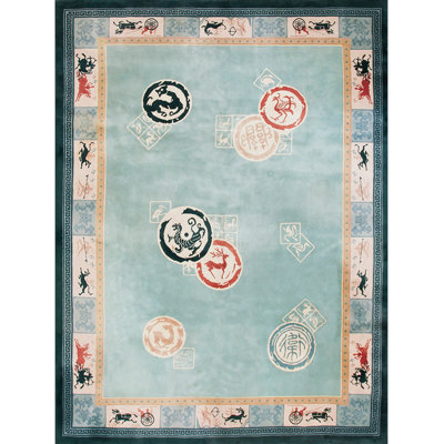 Tapis noué rétro Art Deco