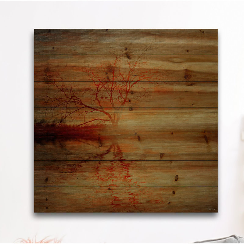 «Amazing Sunset», reproduction sur bois de pin naturel, H 48 po x l 48 po x P 1,5 po