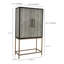 Armoire avec motif chagrin et accents laiton