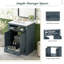 24'' Bathroom Vanity, With 2-Door Vanity, Ceramic Sink, Drawers, Blue.-1095586265