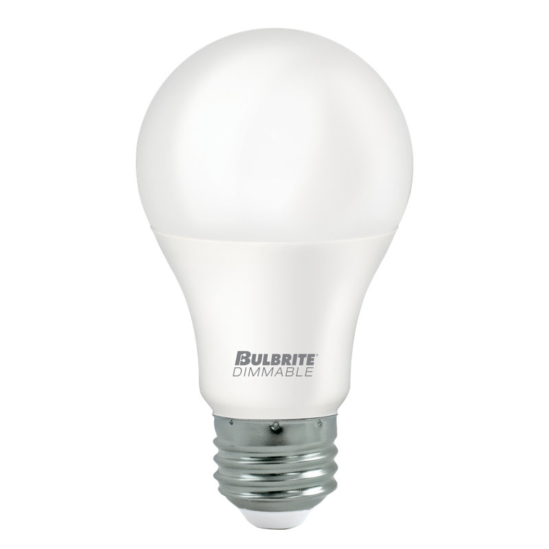 Ampoule A19 8,5 watts non-à intensité variable avec finition givrée et culot moyen E26, 750 lumens Bulbrite