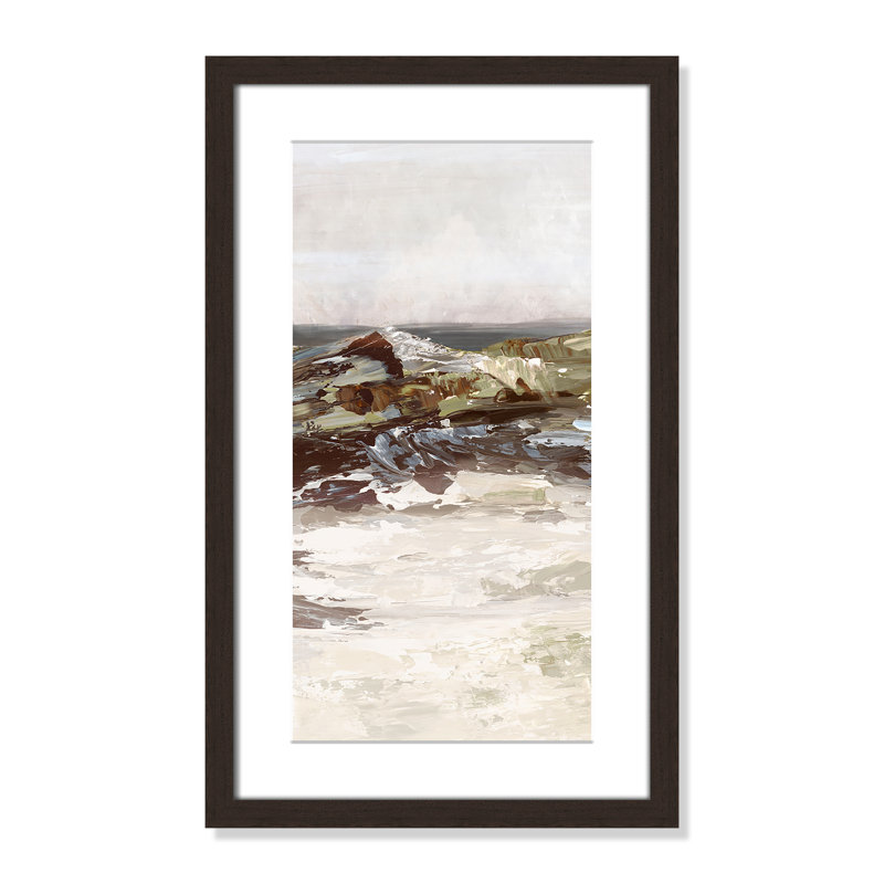 «Stoney Peak Print» par Casa Fine Arts, H 21 po x l 13 po x P 1,25 po, Reproduction encadrée avec passe-partout, Noyer