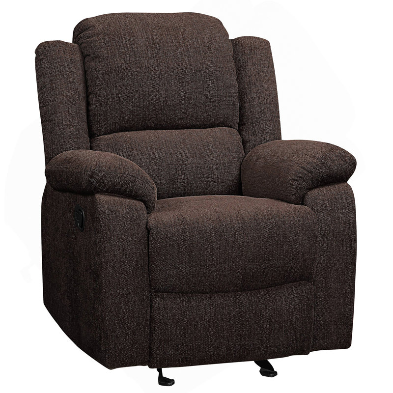 Fauteuil inclinable brun avec accoudoirs coussinés