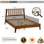 Base de lit plateforme en bois massif de qualité supérieure avec tête de lit Kaylin - capacité de 800 lb, sans sommier, convient à tous les matelas-393372348-380458354