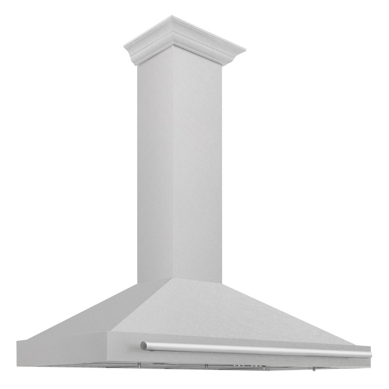 ZLINE Autograph Edition 48 in. Convertible Satin Stainless Steel Wall Mount Range Hood, Satin Stainless Steel