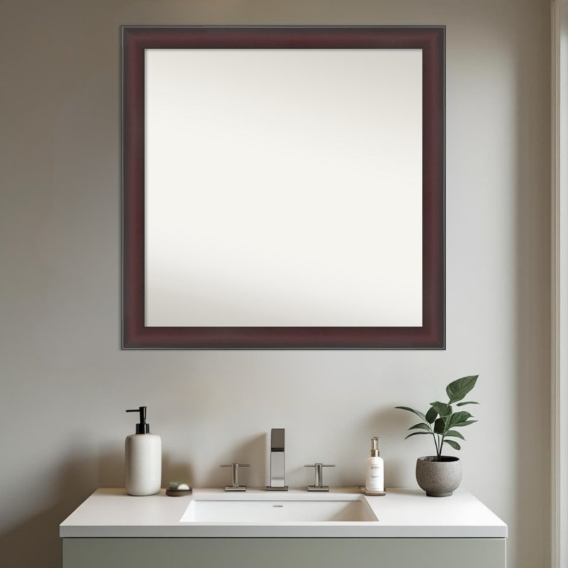 Miroir mural de salle de bain Grand Cherry, 29,75 po x 29,75 po, Cherry