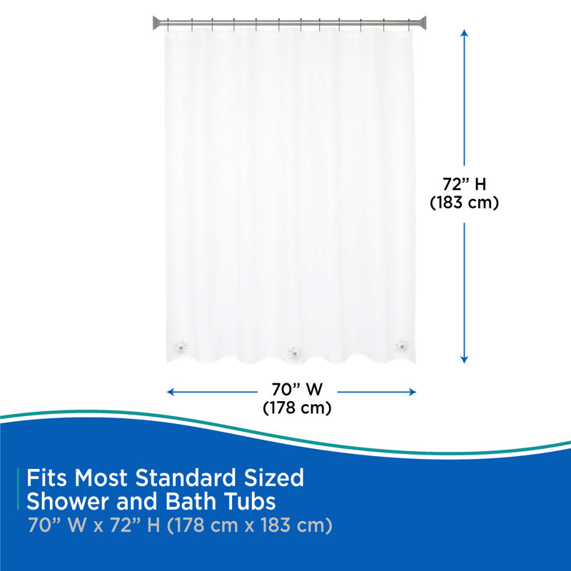 Doublure de rideau de douche très légère en PEVA Kenney, l 70 po x H 72 po, transparente
