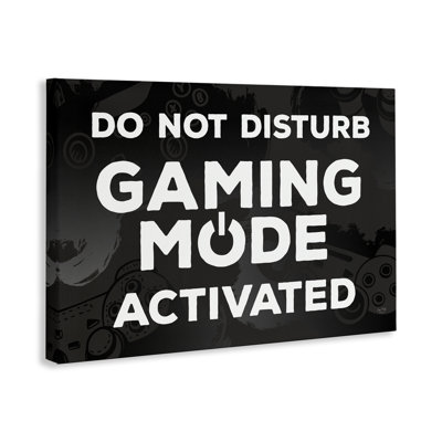 Gaming Mode Activated Canvas Wall Art, design by Lux + Me Designs