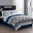 Leaf 8-Piece Blue Reversible Bed-in-a-Bag Comforter Set-1865596379