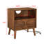Table de chevet cannelée moderne Mid Century