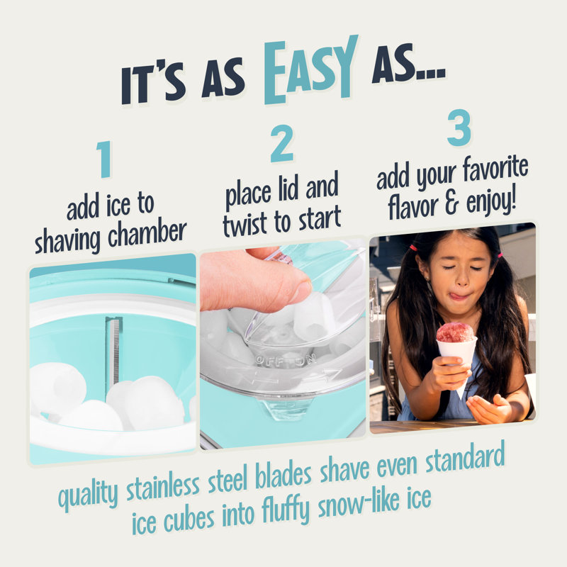 Nostalgia Retro Single Snow Cone Maker, Aqua