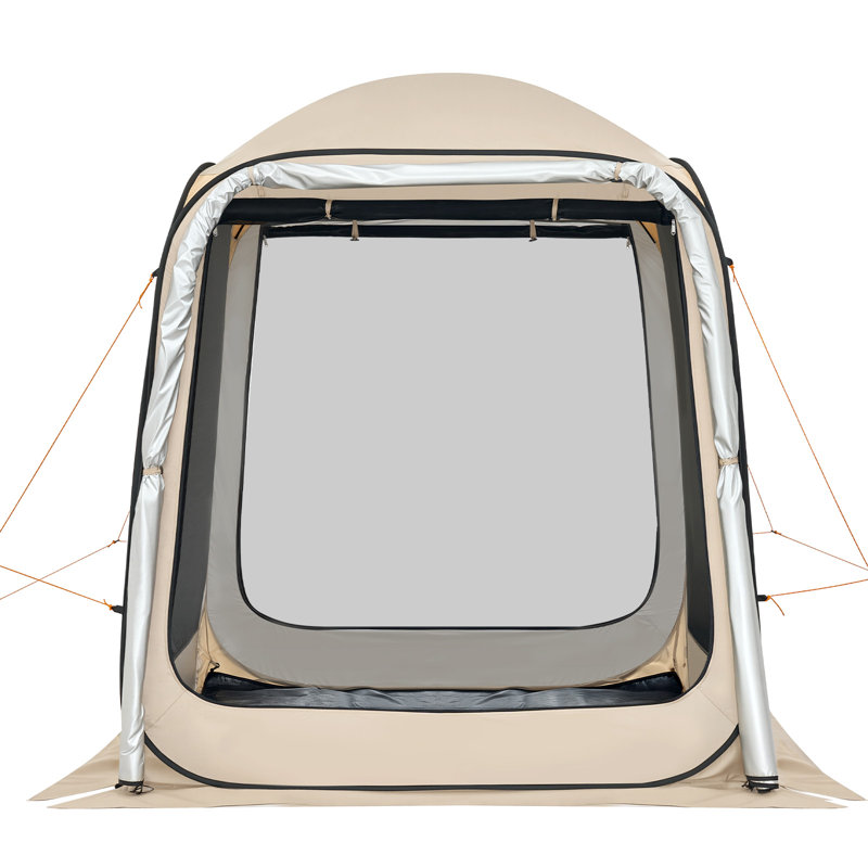 Screen House Tent, 6 x 6 ft, 4-6 Person Pop Up SUV Tailgate Tent, Portable Screened in Canopy with Carry Bag, Netting Sides, for Car Camping, Garden, Patio, Backyard, Outdoor Activities, Beige