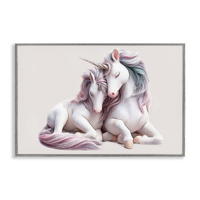Paire de licornes étreintes, art de la giclée par Annalisa Latella