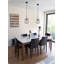 Luminaire suspendu 15 po + design ouvert, finition bois de chêne blanchi + finition noire sablée