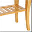 Long banc de douche en bambou, tabouret de douche spa de 20 po avec tablette de rangement en dessous