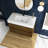 36'' Single Bathroom Vanity with Solid Surface Top-90612752-90612755