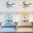52'' 5-Blade Crystal Ceiling Fan with Light and Remote Control, 6 Speeds, Reversible DC Motor, Timer-49370574