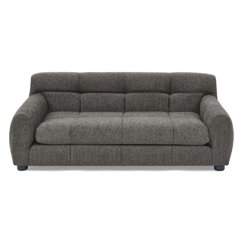 Canapé doux et confortable avec dossier et accoudoirs, adapté aux canapés rectangulaires modernes pour petits et moyens chiens, gris foncé