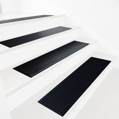 Block-Grip Vinyl Step Mats - 2mm x 36"x 10" - Black (6pack)