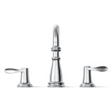Bellera Widespread Bathroom Sink Faucet, Three-Hole Bathroom Faucet with Clicker Drain, 0.5 GPM