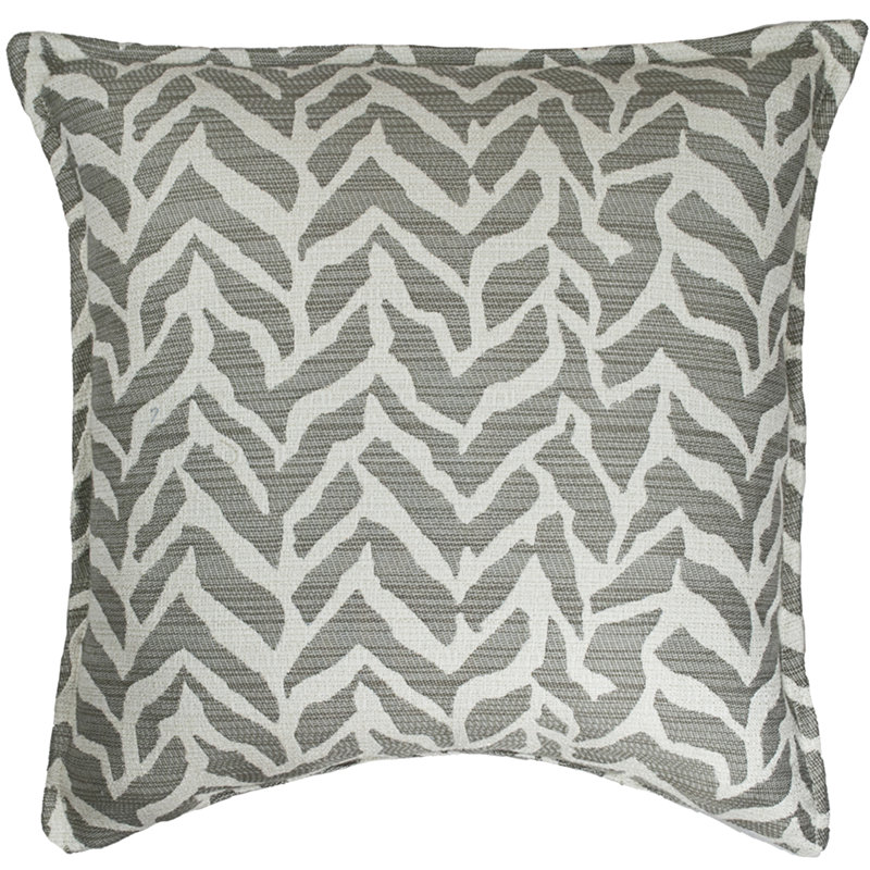 Burke Floral Reversible Throw Pillow, Gray
