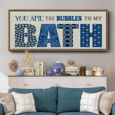 Bath Bubbles- Framed Canvas