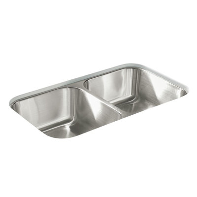 McAllister 32'' L Undermount Double Bowl Stainless Steel Kitchen Sink