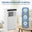 Climatiseur portatif 10000 BTU avec télécommande, ultra-silencieux, refroidit jusqu'à 450 pieds carrés Pi. Installation facile