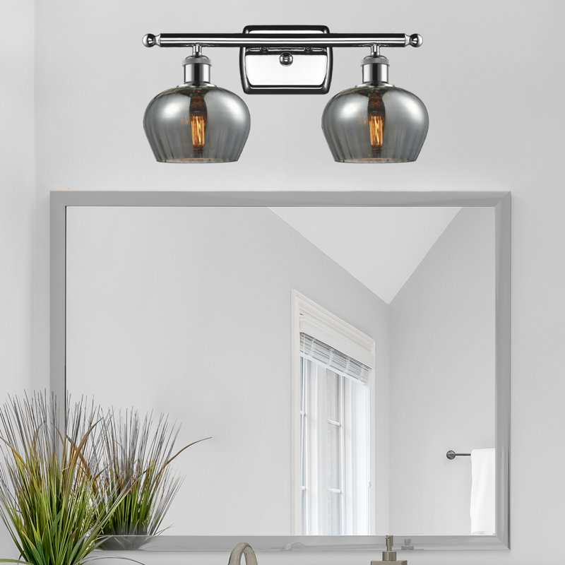 Patrina 2 - Light Dimmable Vanity Light, 6 Watt Vinage LED Bulb, Smoked, Polished Chrome