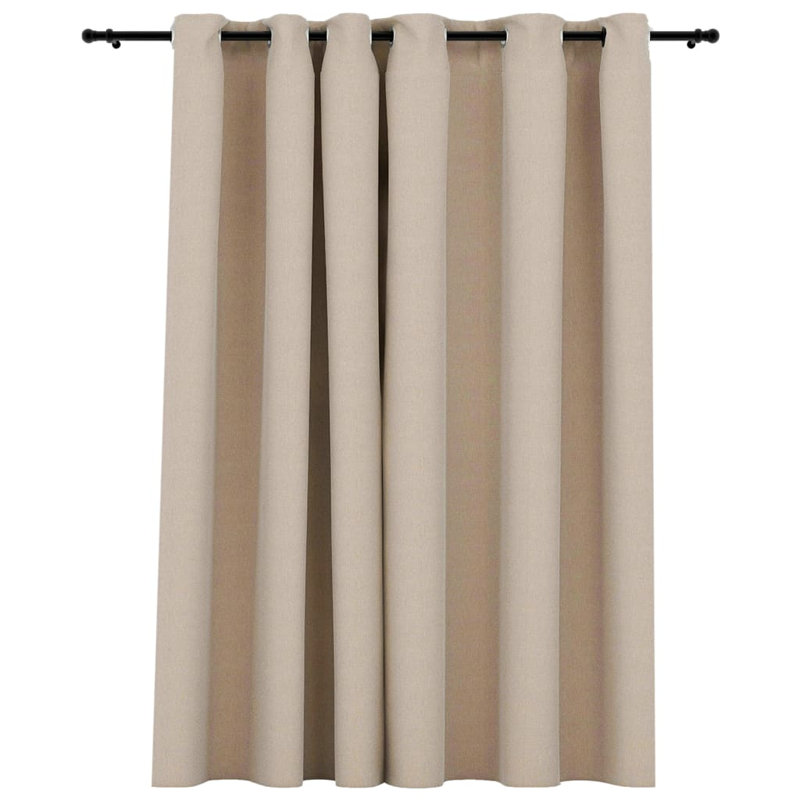 Cezaria Blackout Curtain Single Panel, Beige
