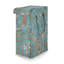 Boho Floral Wildflower Blue and Orange Foldable Laundry Hamper with Handles by Sweet Jojo Designs
