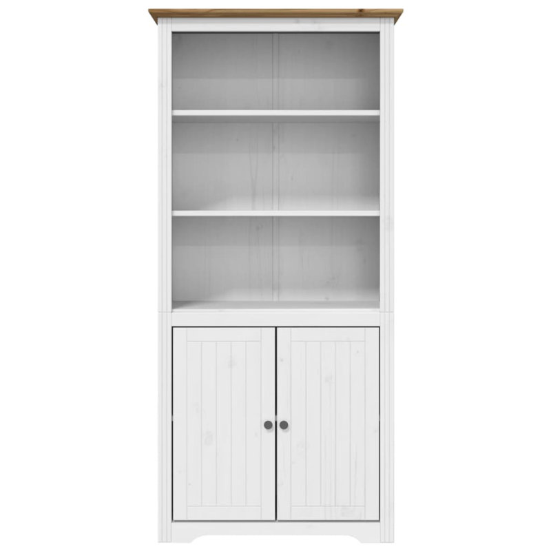 Bookcase BODO 80x40x173 cm Solid Wood Pine,  White/Brown