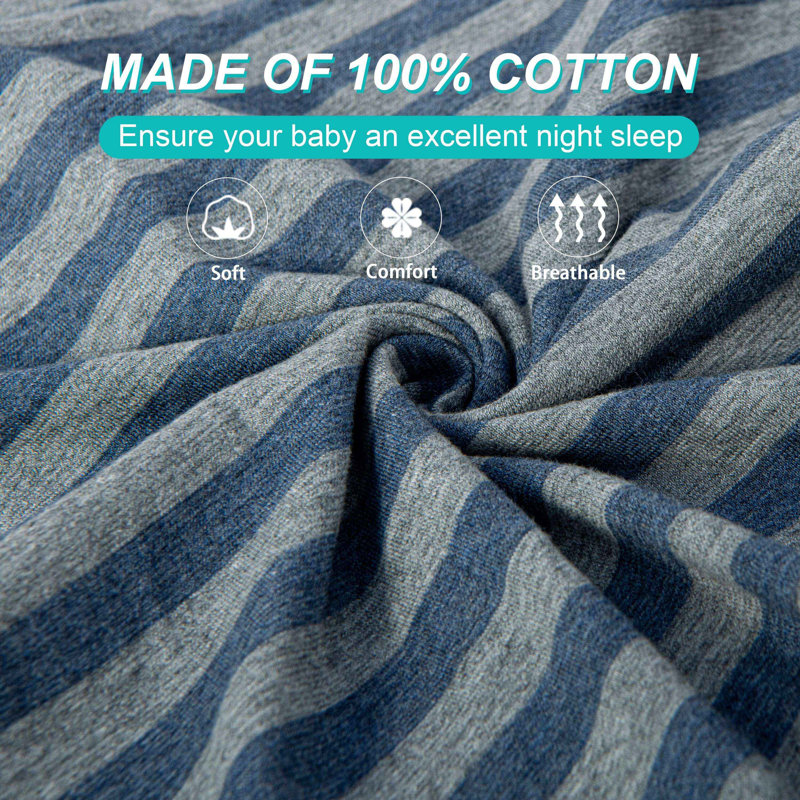 Toddler Pillowcase - Jersey Cotton Crib Size, Blue Striped