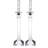 Set of Two Clear Crystal Tabletop Taper Candlesticks
